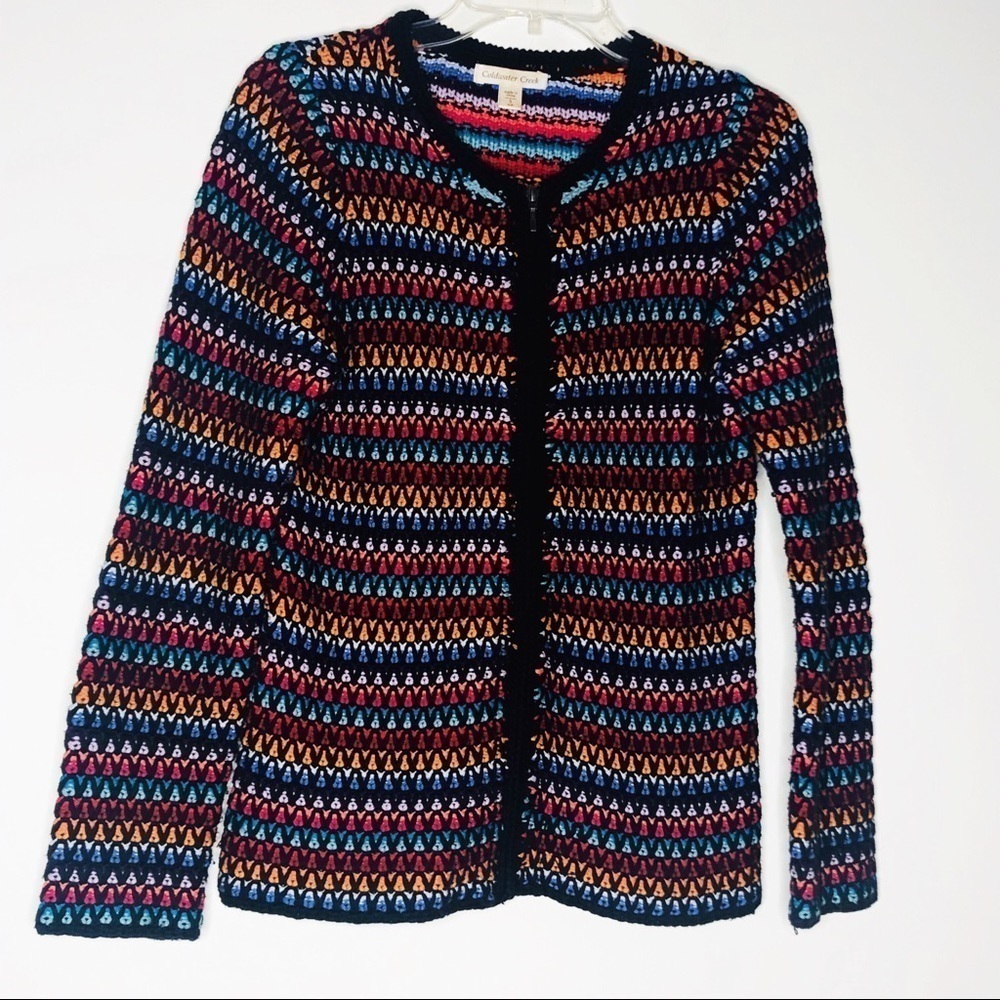 COLDWATER CREEK- multicolored sweater.